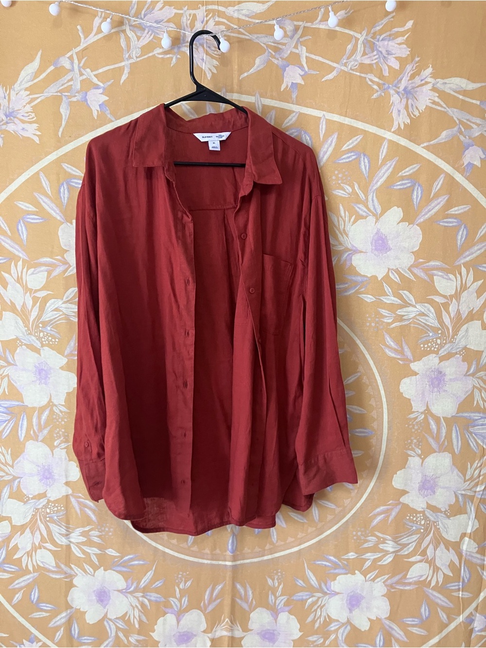 Old Navy linen blend boyfriend button down